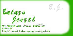 balazs jesztl business card